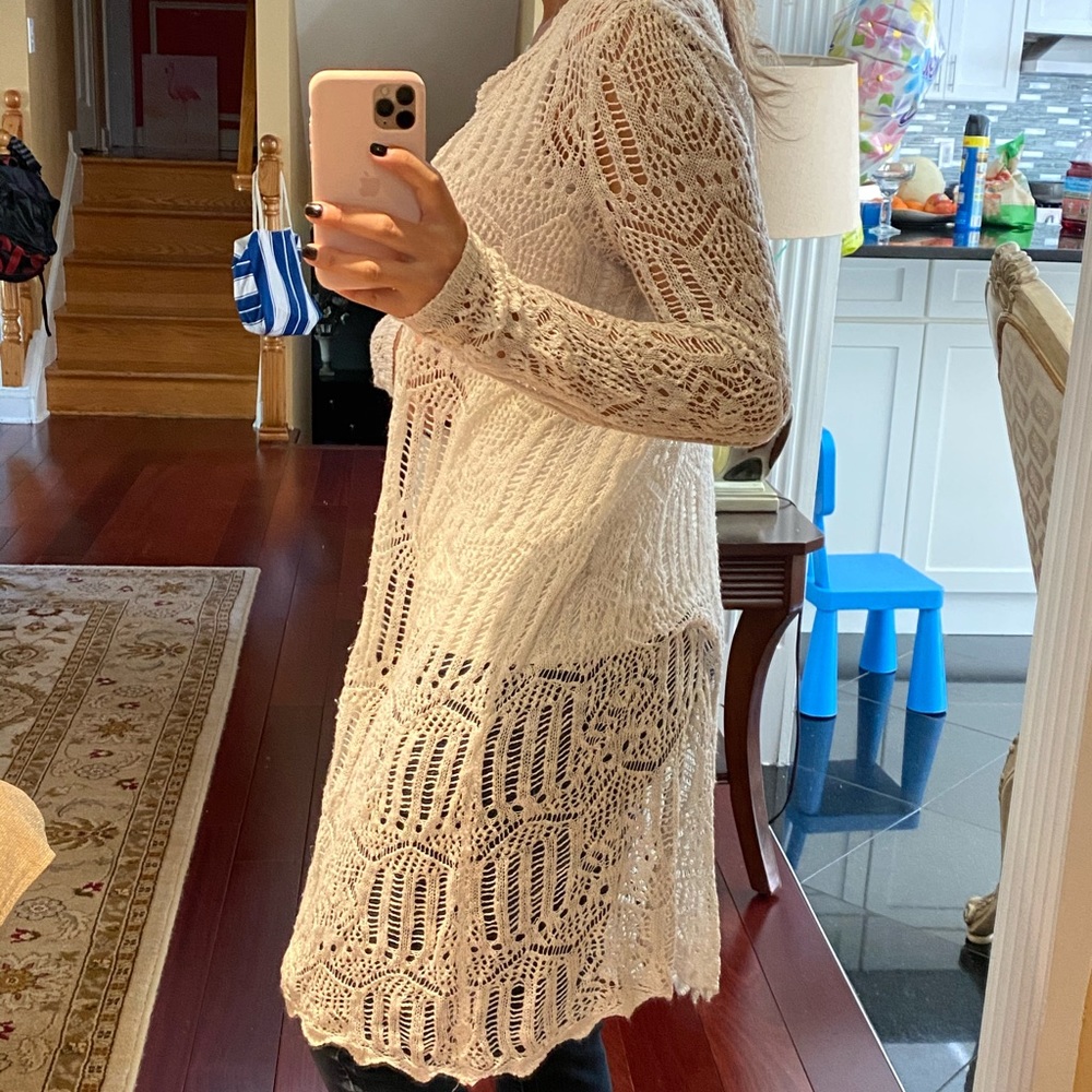 American Rag White Knitted Cardigan